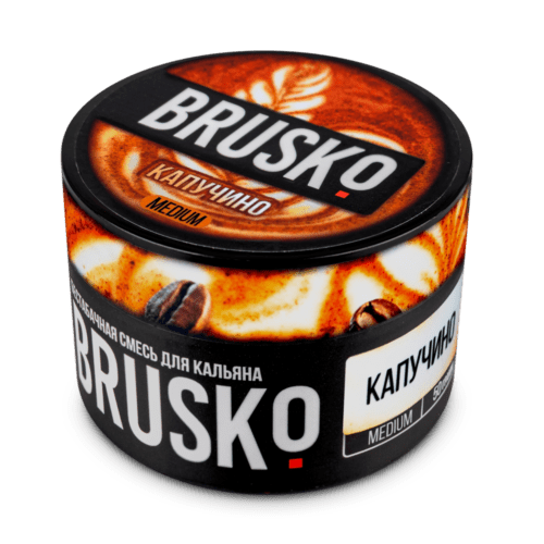 Brusko / Бестабачная смесь Brusko Medium Капучино, 50г в ХукаГиперМаркете Т24